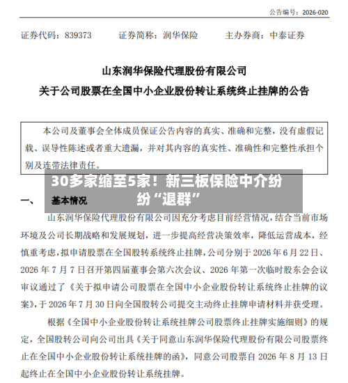 30多家缩至5家!新三板保险中介纷纷“退群”-第2张图片