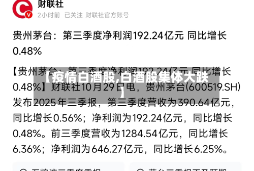 【疫情白酒股,白酒股集体大跌】-第2张图片