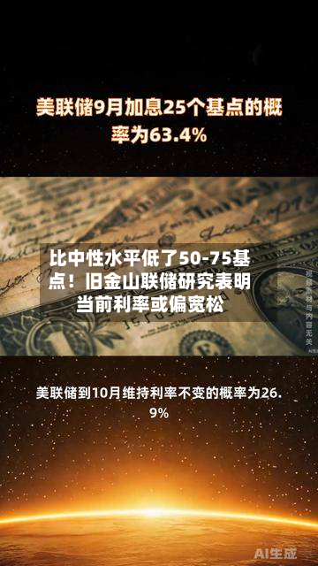 比中性水平低了50-75基点！旧金山联储研究表明当前利率或偏宽松-第2张图片