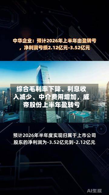 综合毛利率下降、利息收入减少、中介费用增加，威帝股份上半年盈转亏