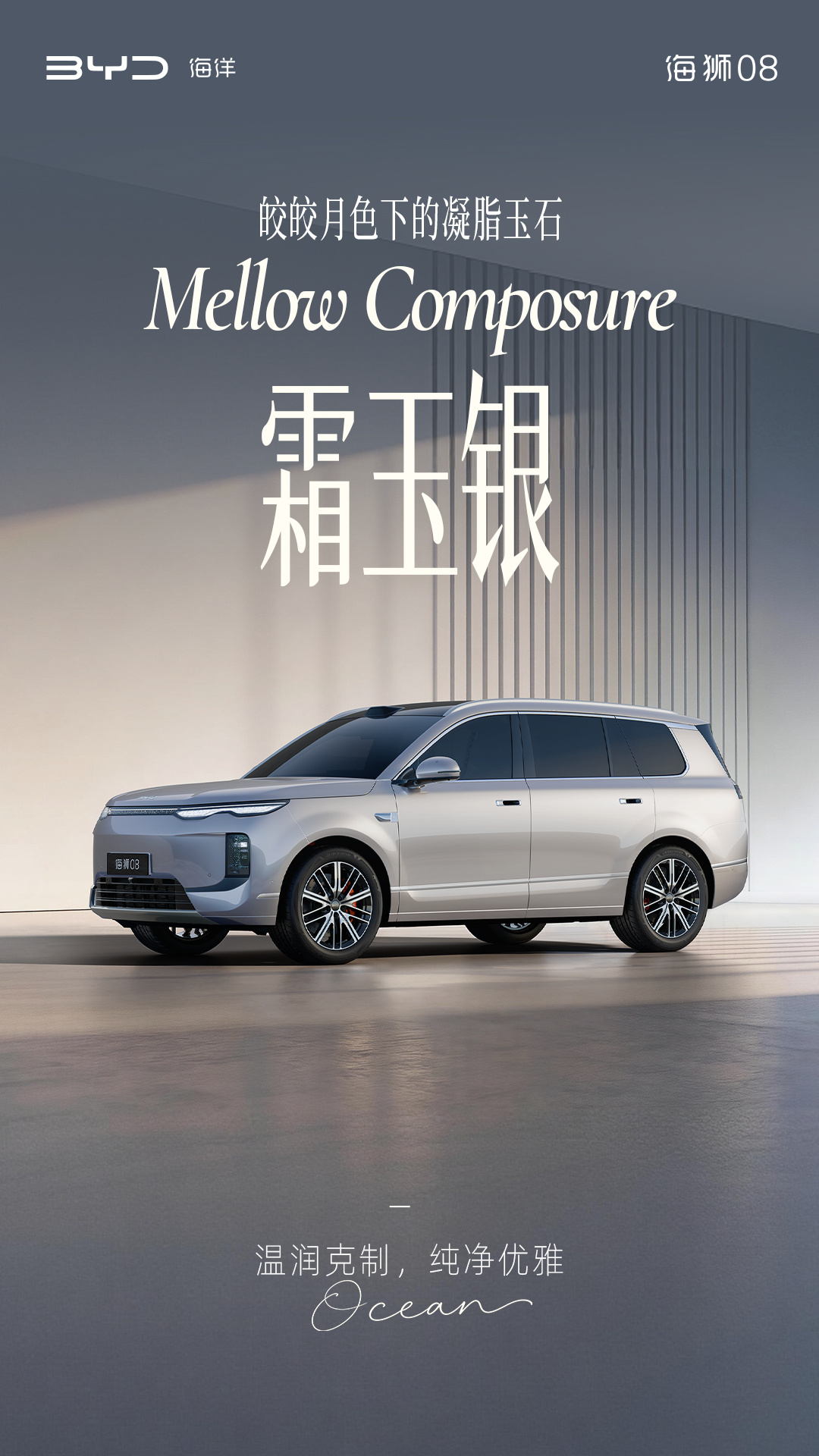 定位海洋旗舰 SUV,比亚迪公布海狮 08 多款高定车色